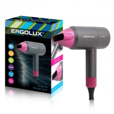 Фен профессиональный ERGOLUX ELX-НD09-C08 серо/розовый (1200 Вт, 220-240В)